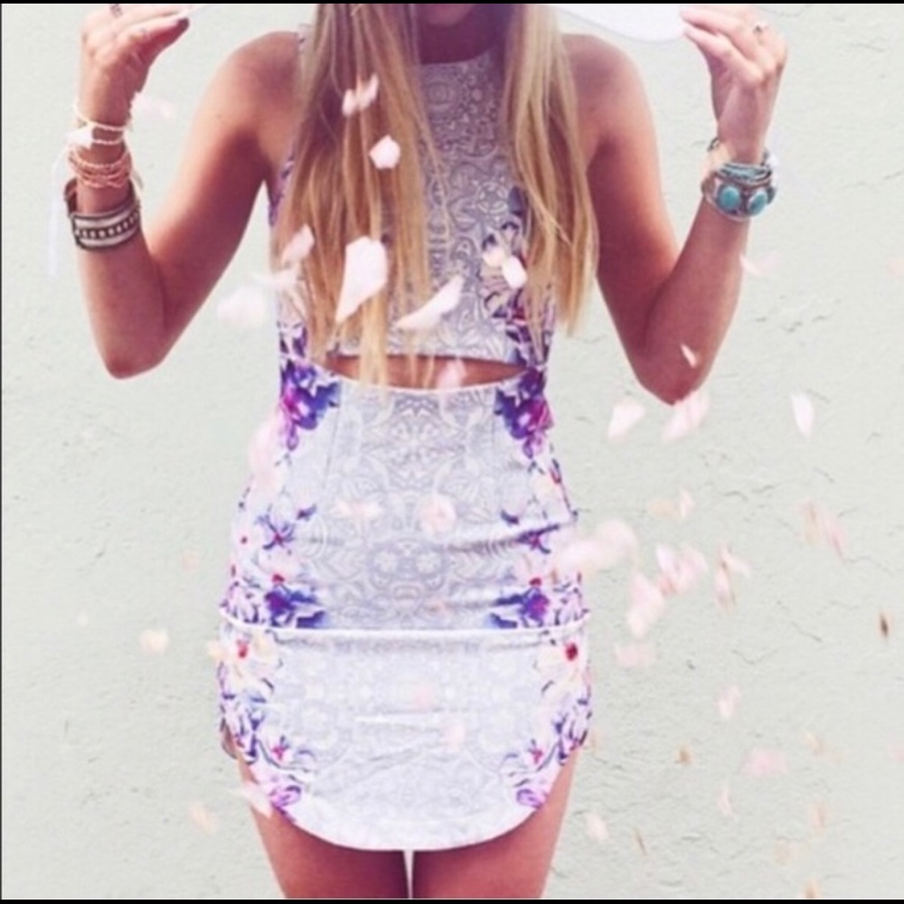 LF floral bodycon dress